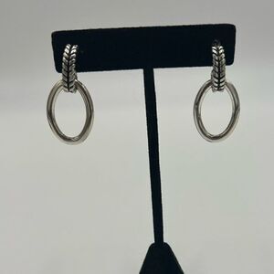 Designer Inspired Silver Tone Costume Jewelry Earrings
